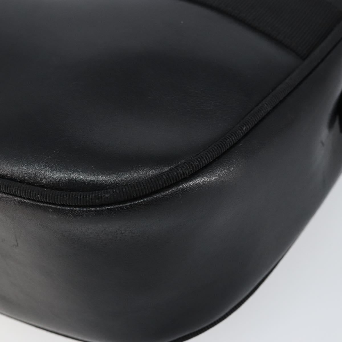 Salvatore Ferragamo Vala Shoulder Bag Leather Black Gold Auth BA7671