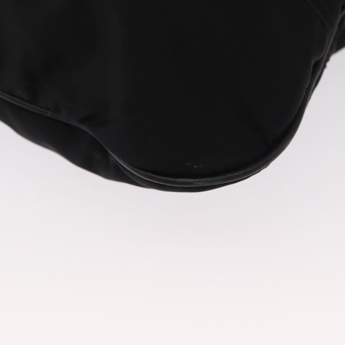 Salvatore Ferragamo Vala Hand Bag Nylon Leather 2way Black Silver Auth BA7673