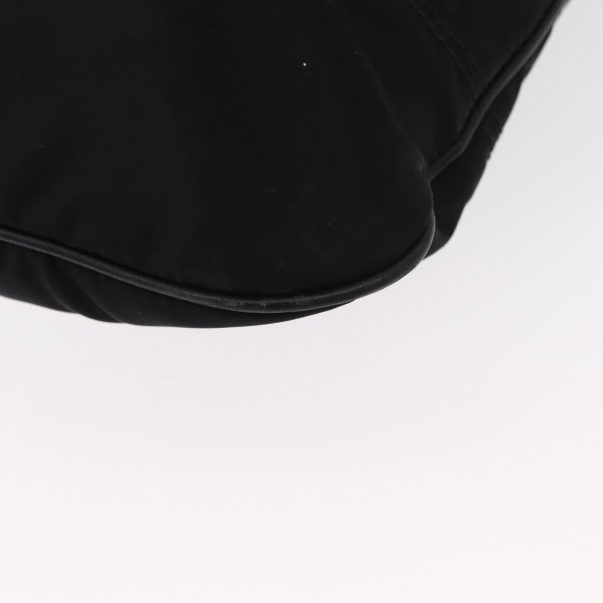 Salvatore Ferragamo Vala Hand Bag Nylon Leather 2way Black Silver Auth BA7673