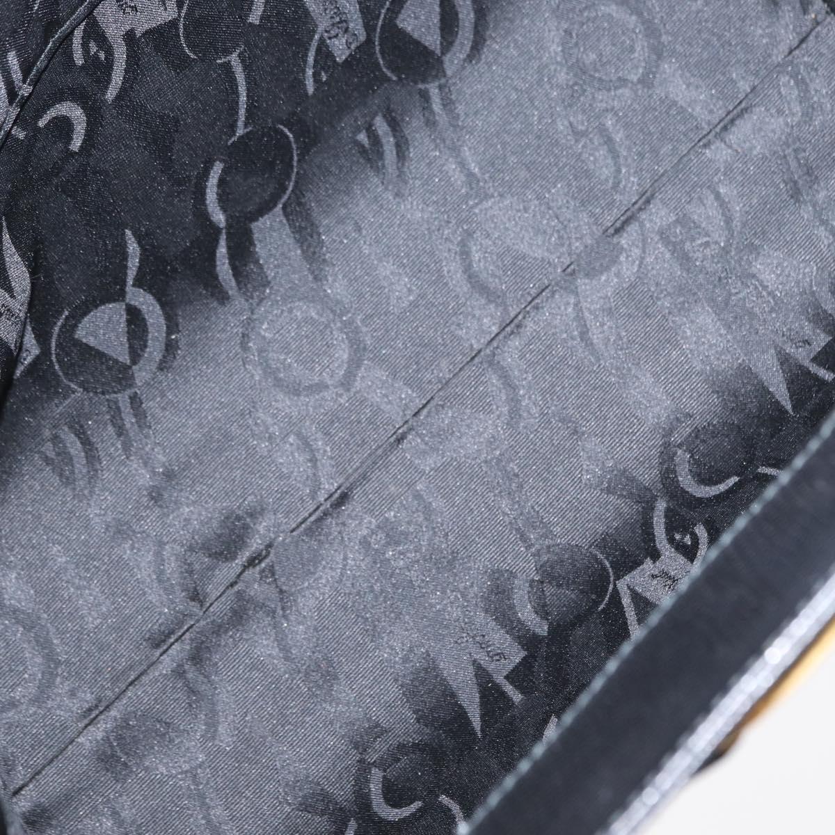 Salvatore Ferragamo Vala Tote Bag Leather Black Gold Auth BA7676