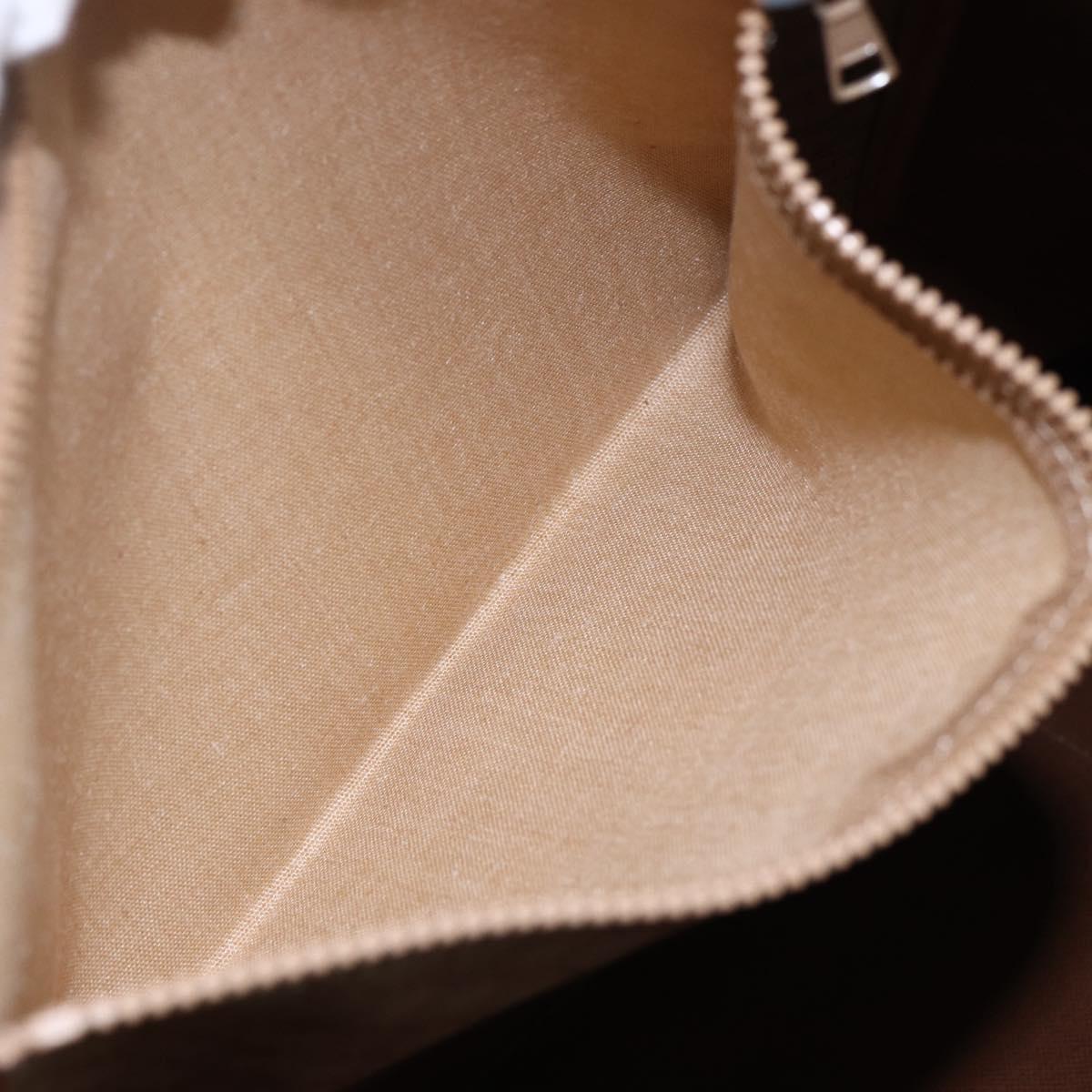 CELINE Macadam Canvas Tote Bag PVC Beige Auth BA7687