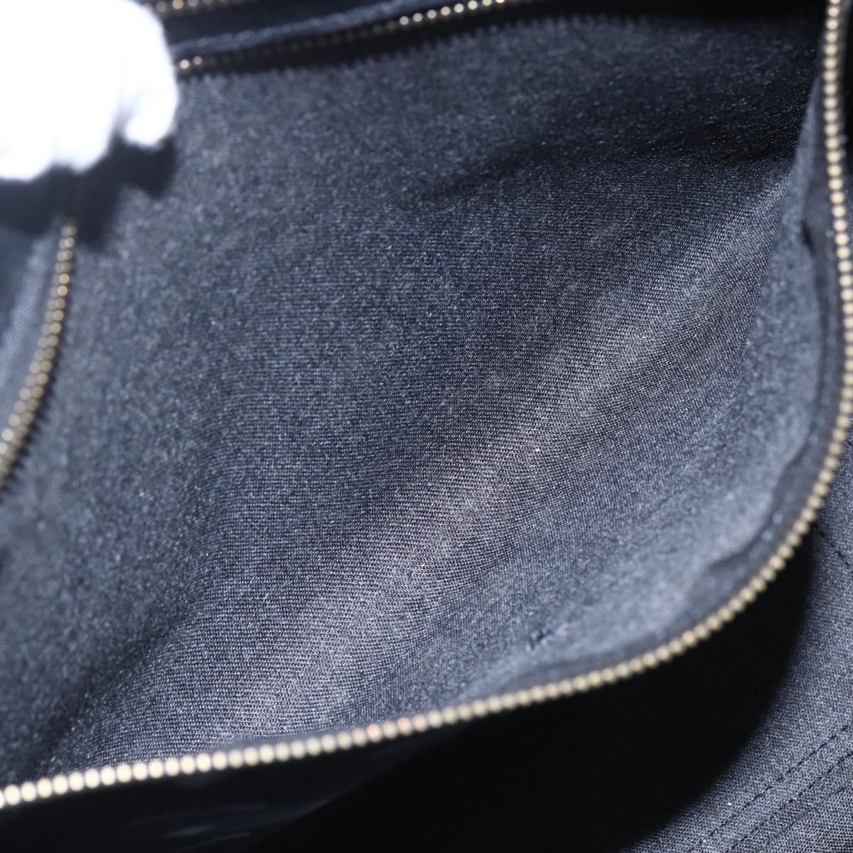 MCM Vicetos Logogram Shoulder Bag PVC Black Gold Auth BA7690