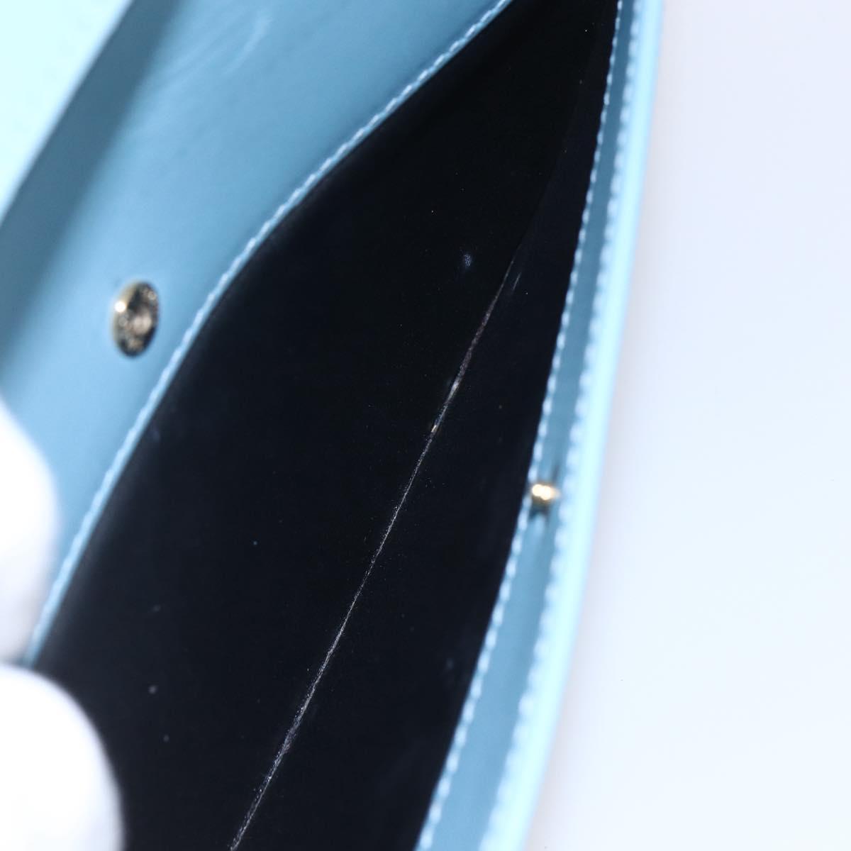 LOEWE Barcelona Shoulder Bag Leather Blue Gold Auth BA7692