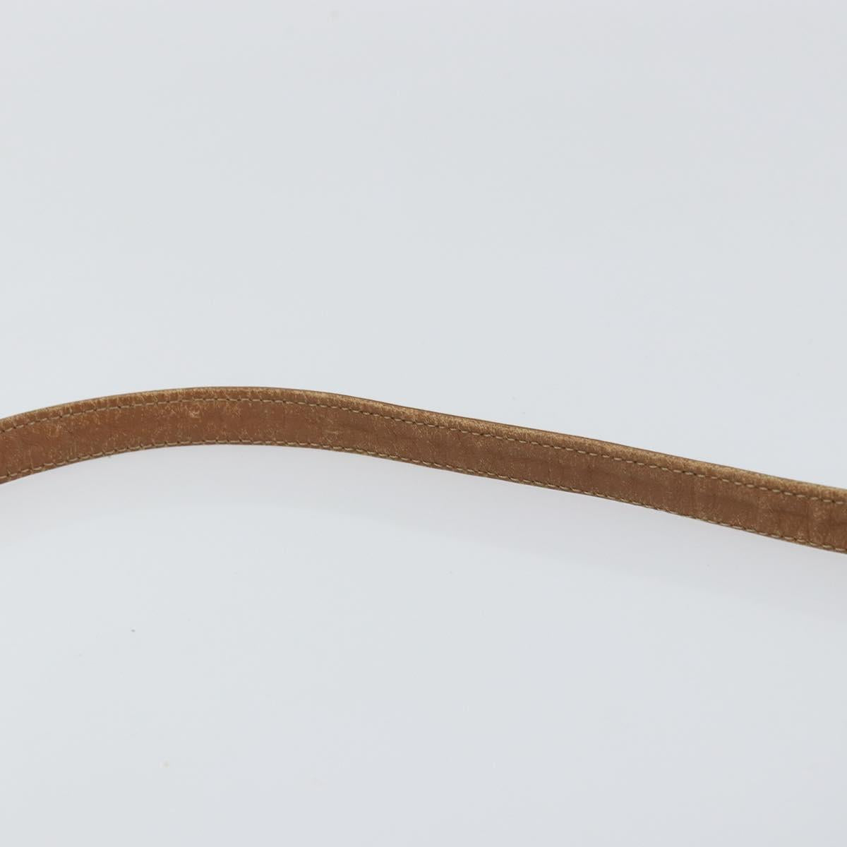 Christian Dior Honeycomb Canvas Shoulder Bag PVC Beige Gold Auth BA7698