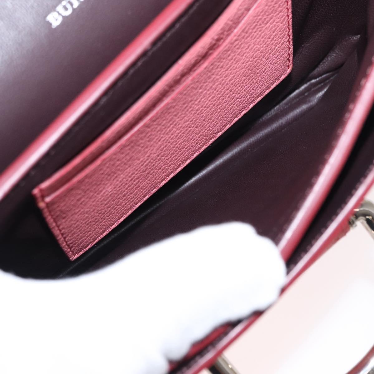 BURBERRY Shoulder Bag Leather Pink Gold Auth BA7701