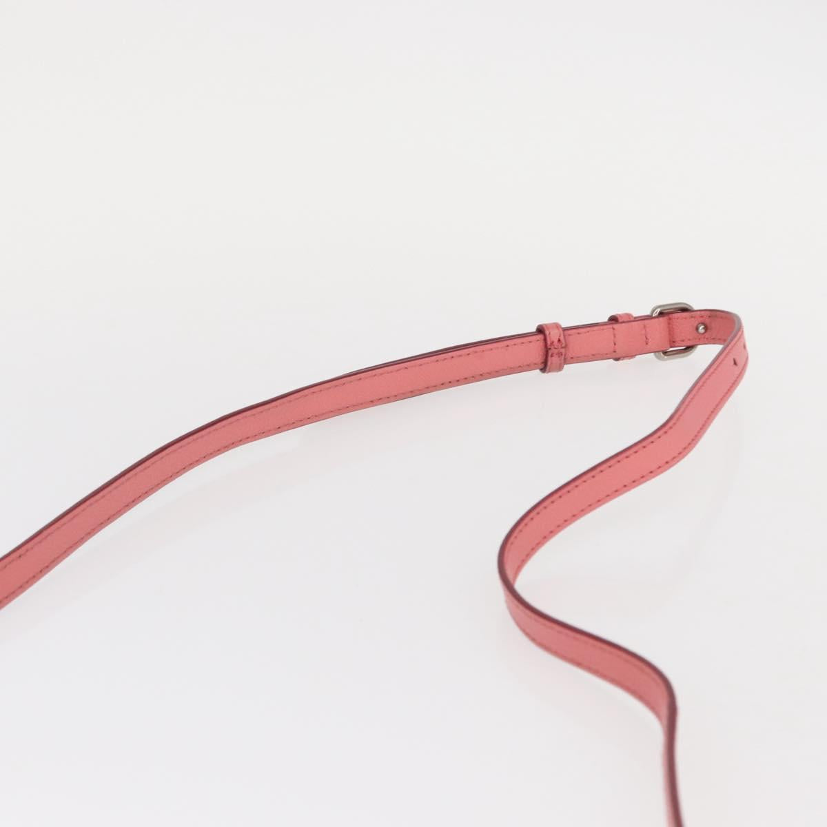 BURBERRY Shoulder Bag Leather Pink Gold Auth BA7701