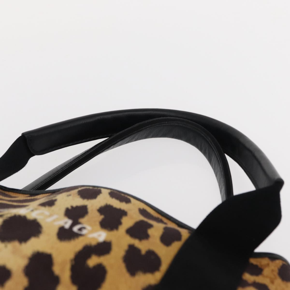 BALENCIAGA Cabas S Tote Bag Canvas Brown 339933 Auth BA7710