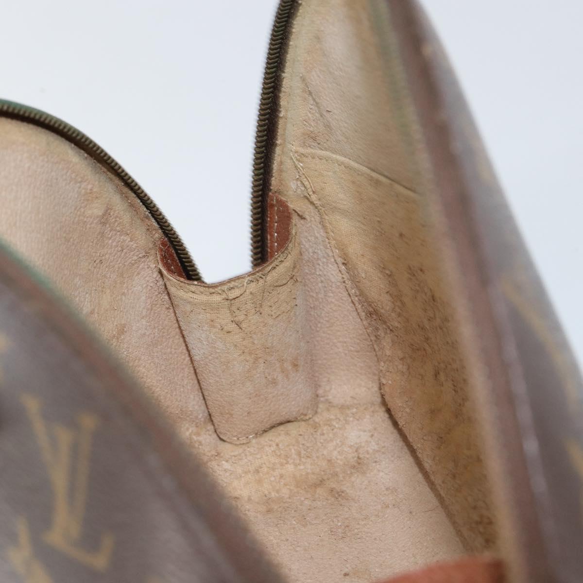 LOUIS VUITTON Monogram Trousse Demi Ronde Cosmetic Pouch M47520 LV Auth BA7711