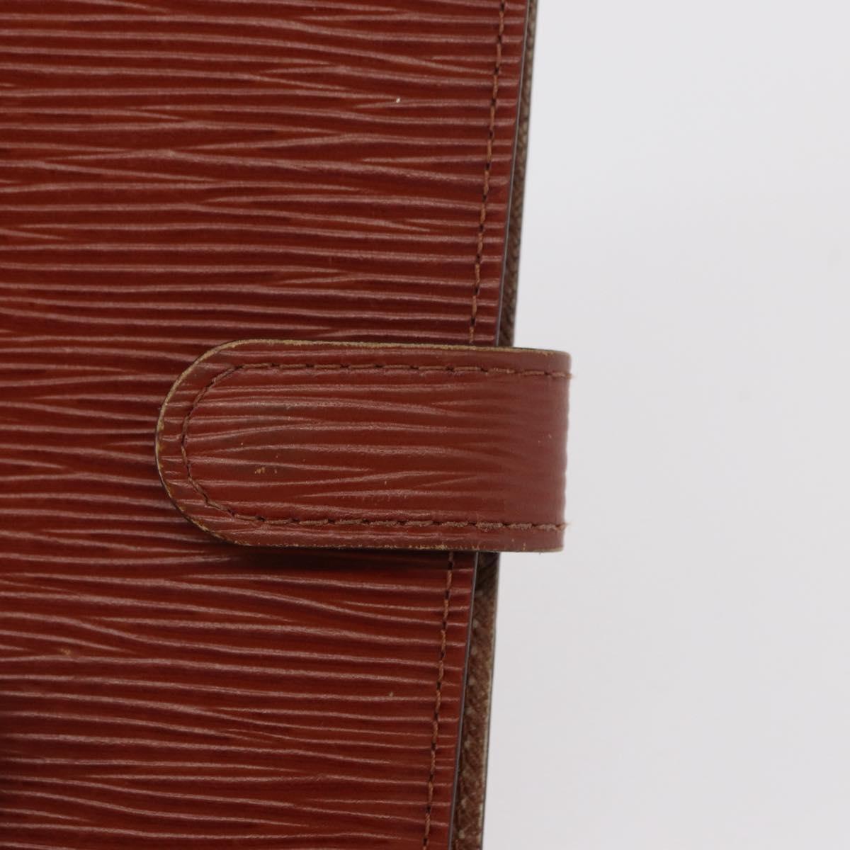 LOUIS VUITTON Epi Agenda PM Day Planner Cover Brown R20053 LV Auth BA7723