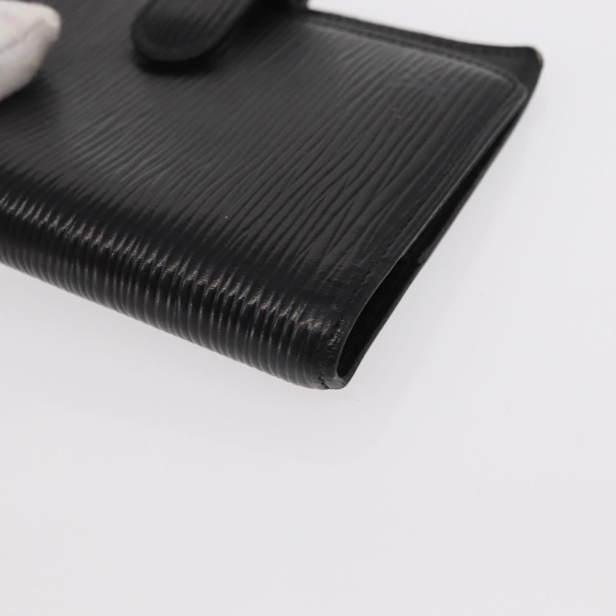 LOUIS VUITTON Epi Agenda PM Day Planner Cover Black R20052 LV Auth BA7724