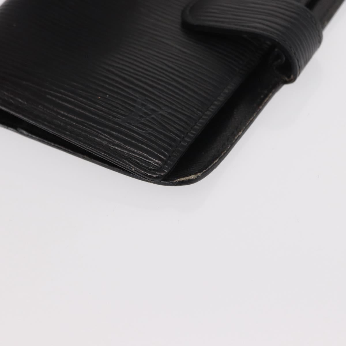 LOUIS VUITTON Epi Agenda PM Day Planner Cover Black R20052 LV Auth BA7724