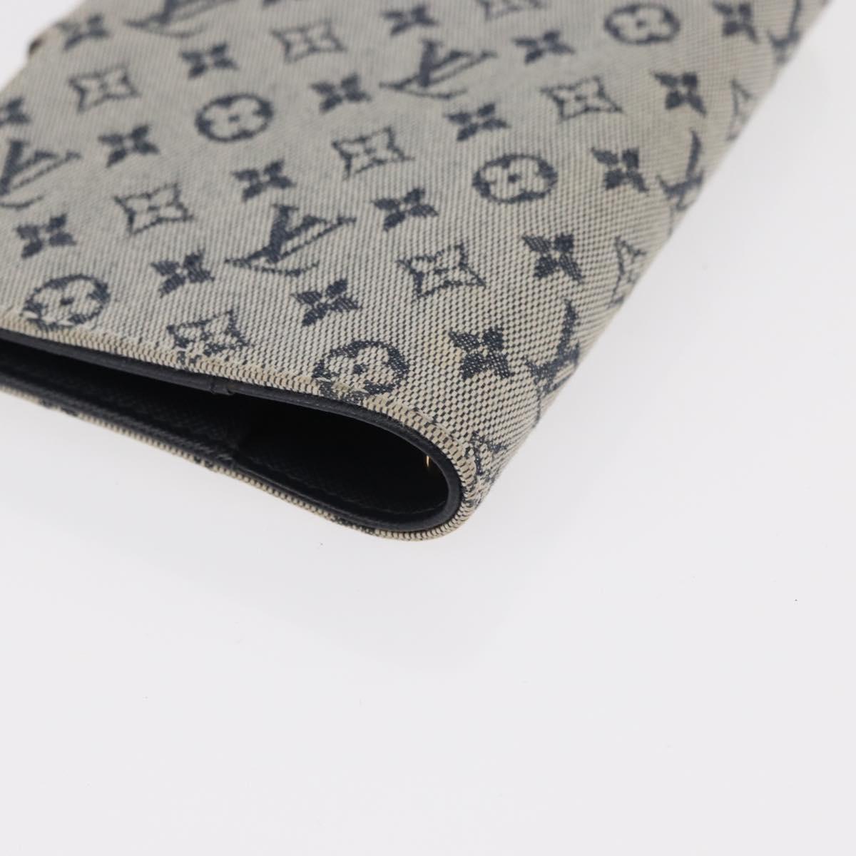 LOUIS VUITTON Monogram Mini Agenda PM Day Planner Cover Blue R20910 Auth BA7729