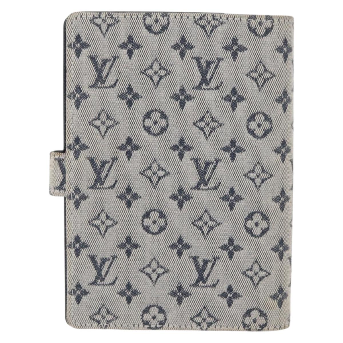 LOUIS VUITTON Monogram Mini Agenda PM Day Planner Cover Blue R20910 Auth BA7729