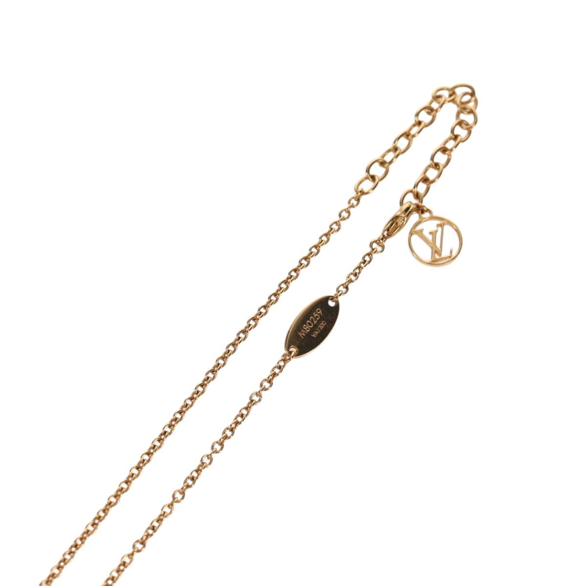 LOUIS VUITTON Collier L TO V Necklace metal Gold M80259 LV Auth BA7731M