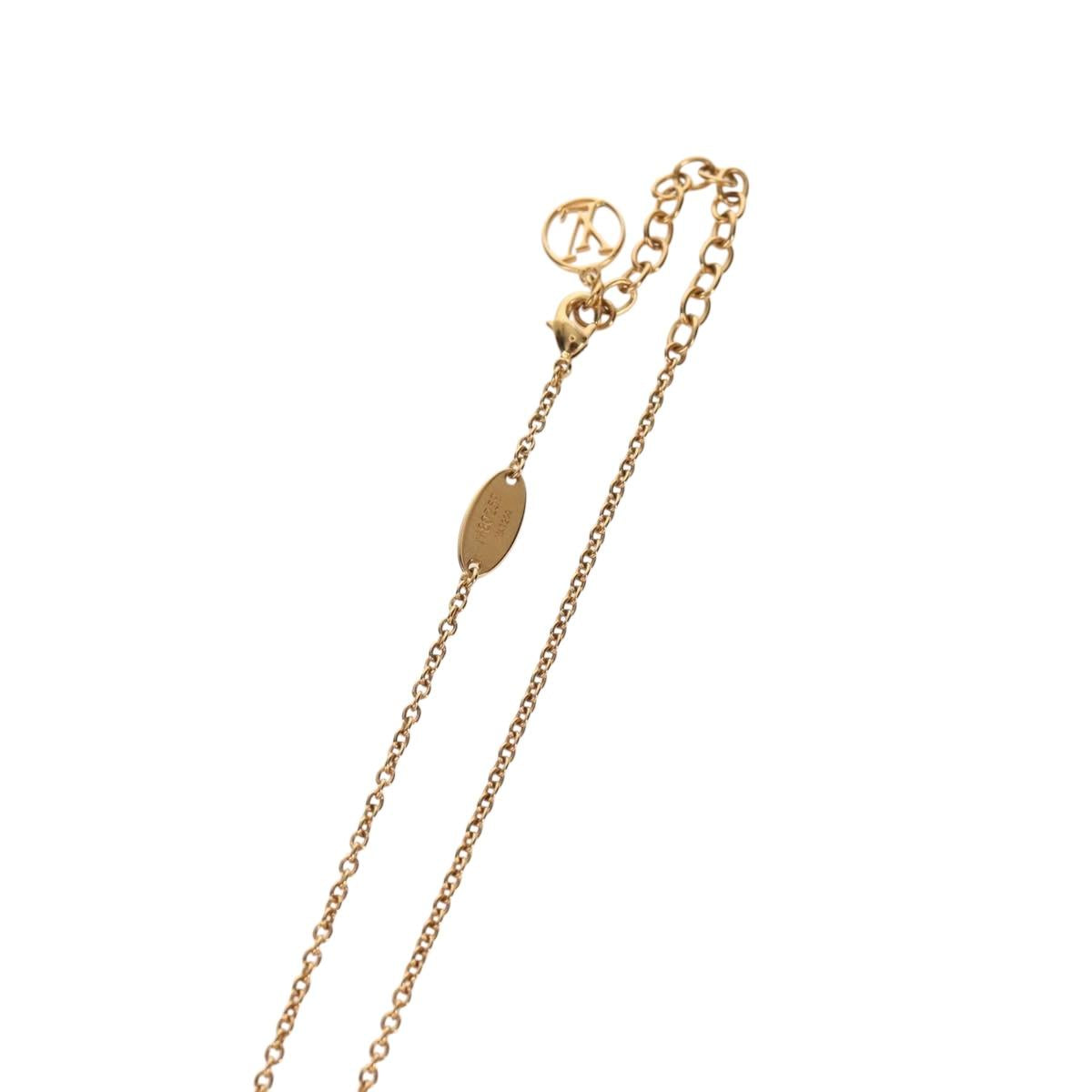 LOUIS VUITTON Collier L TO V Necklace metal Gold M80259 LV Auth BA7731M