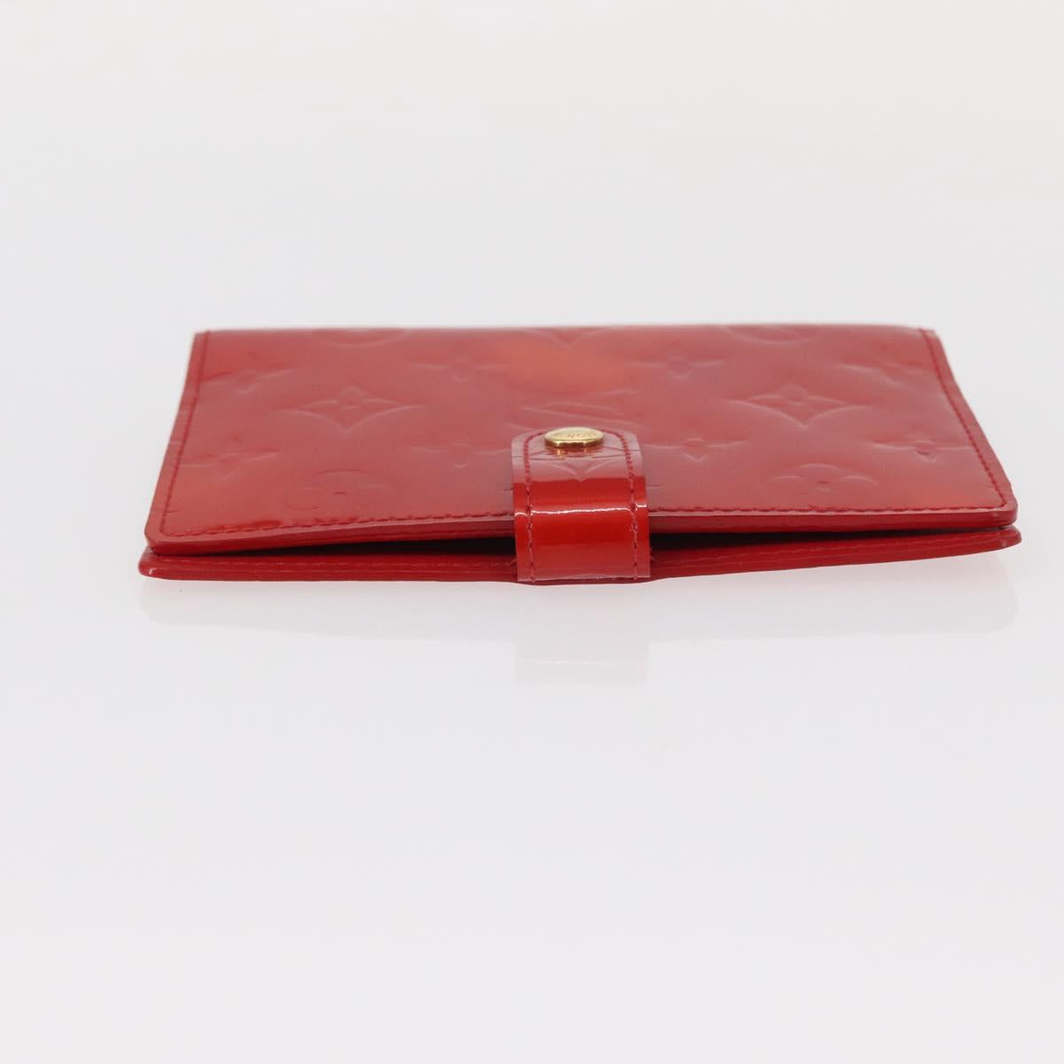 LOUIS VUITTON Monogram Vernis Agenda PM Day Planner Cover Red R21016 Auth BA7732