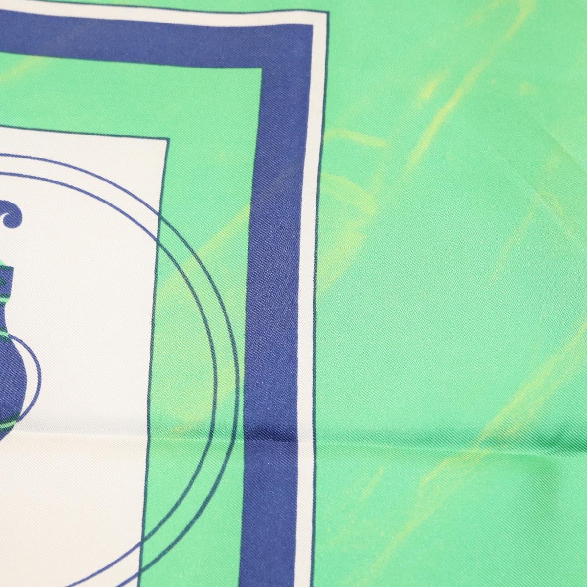 HERMES Carre 90 Scarf Silk ""EX-LIBRIS"" Green Auth BA7734