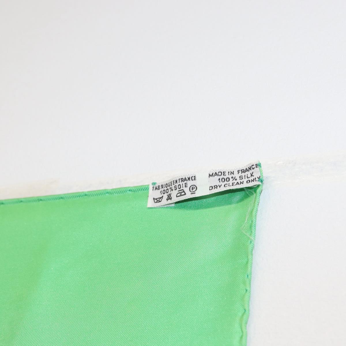 HERMES Carre 90 Scarf Silk ""EX-LIBRIS"" Green Auth BA7734