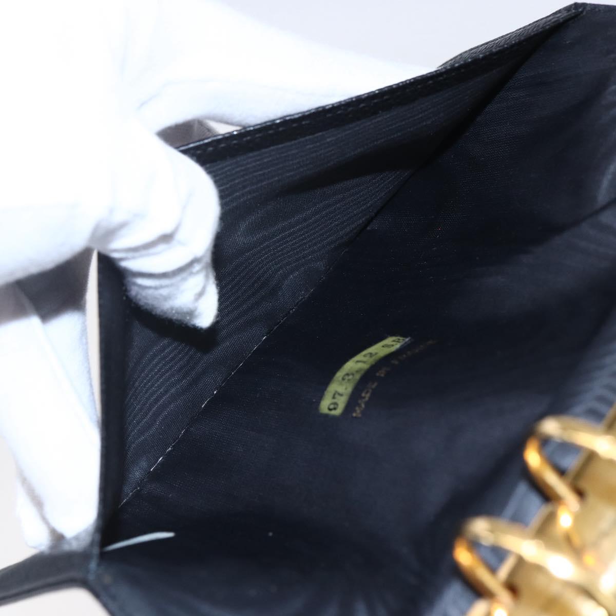 CHANEL Agenda Day Planner Cover Caviar Skin Black Gold CC Auth BA7735