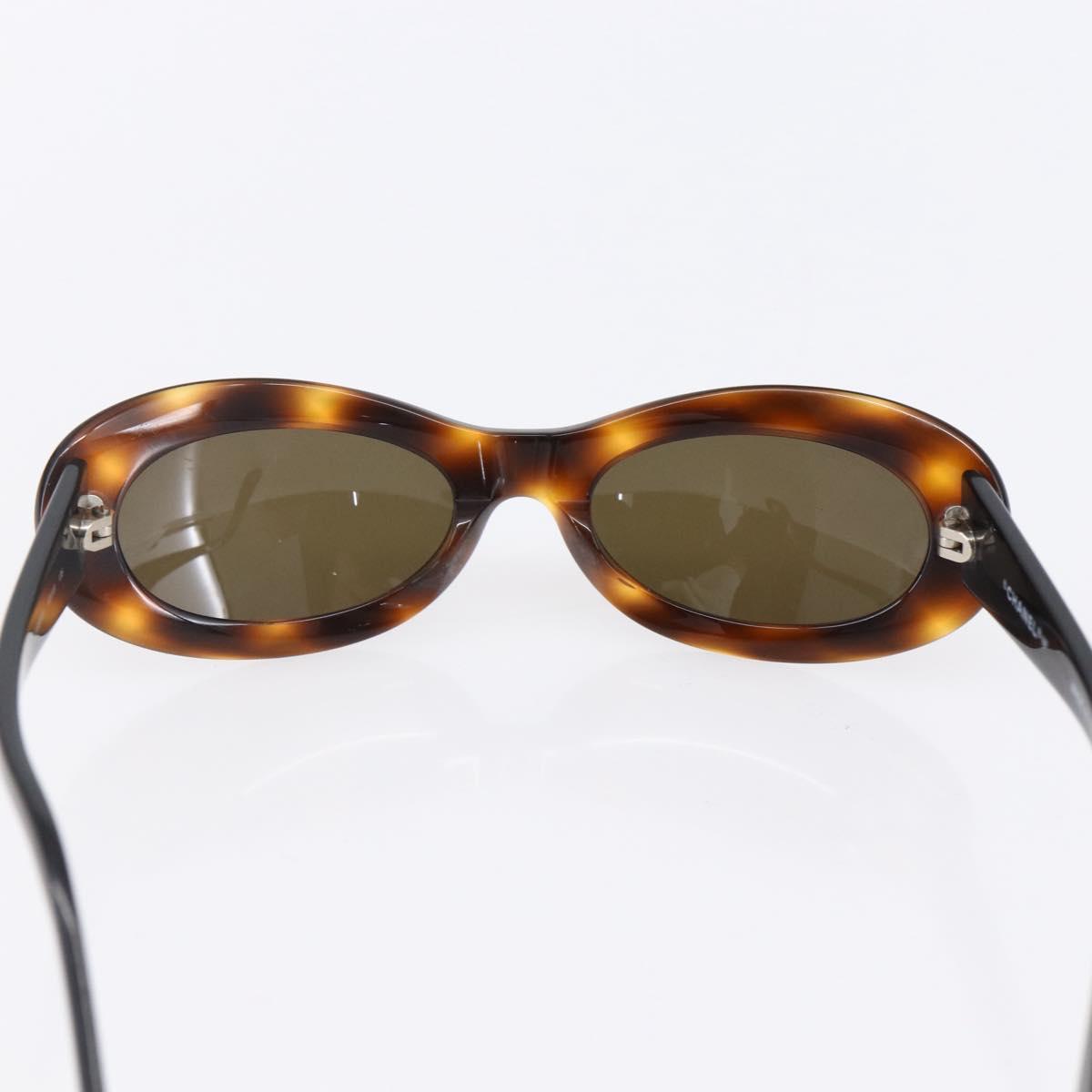 CHANEL Sunglasses plastic Brown CC Auth BA7738