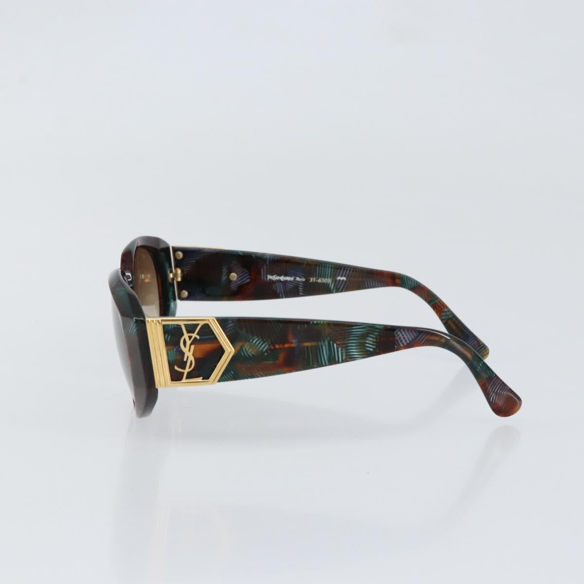 SAINT LAURENT Sunglasses plastic Brown Auth BA7739