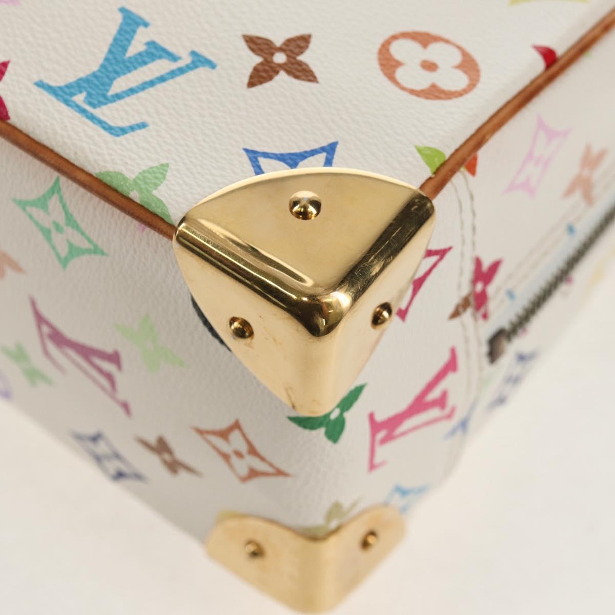 LOUIS VUITTON Monogram Multicolor Trouville Hand Bag White M92663 Auth BA7742V