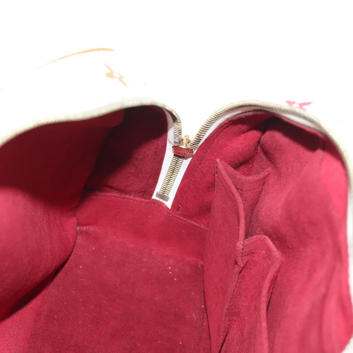 LOUIS VUITTON Monogram Multicolor Trouville Hand Bag White M92663 Auth BA7742V