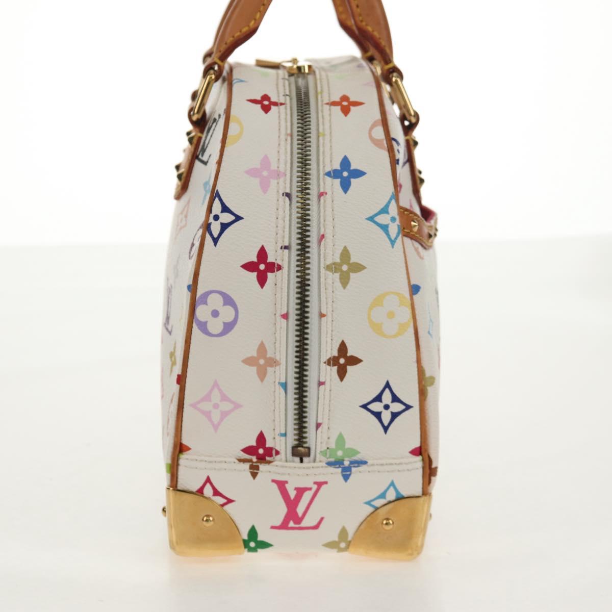 LOUIS VUITTON Monogram Multicolor Trouville Hand Bag White M92663 Auth BA7742V