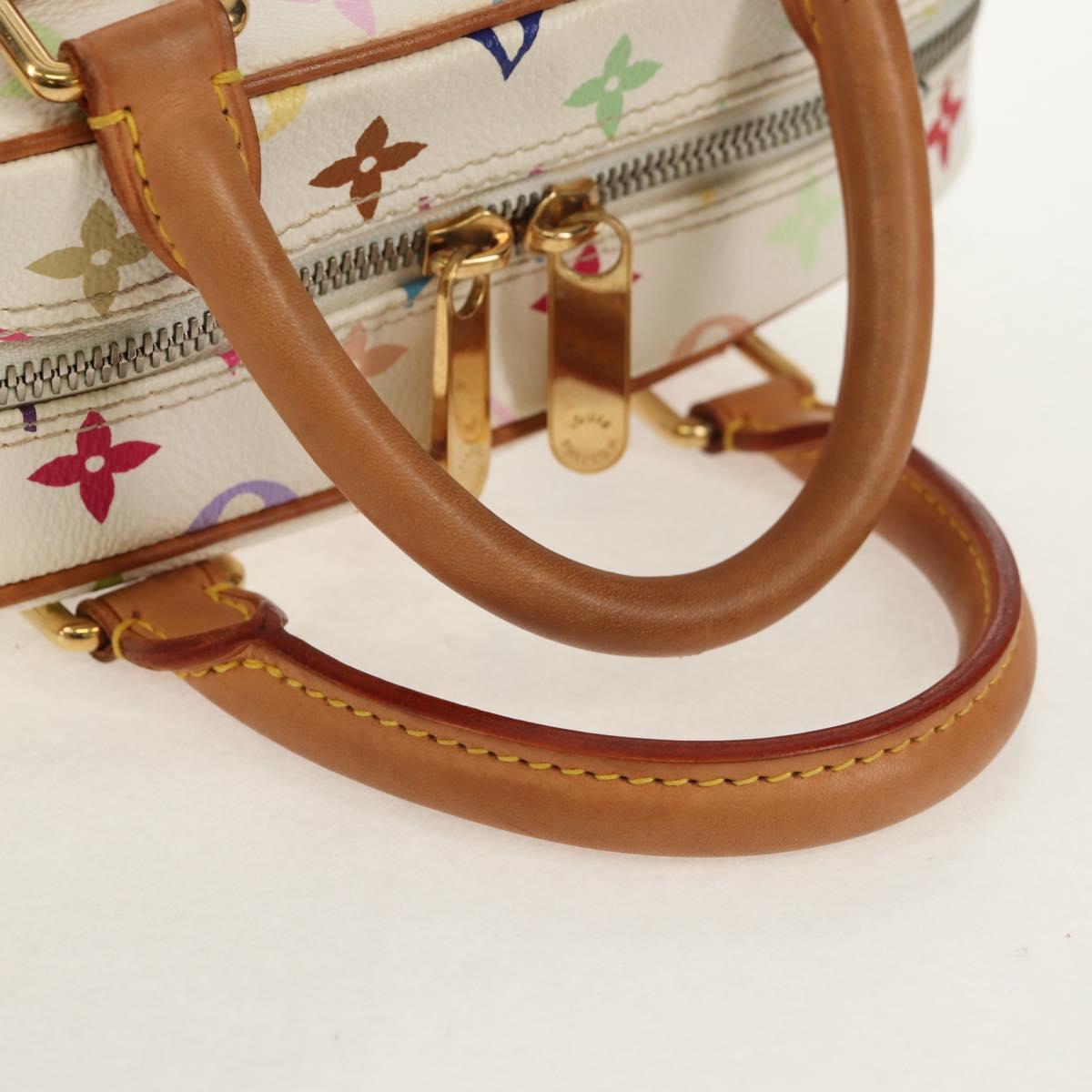 LOUIS VUITTON Monogram Multicolor Trouville Hand Bag White M92663 Auth BA7742V