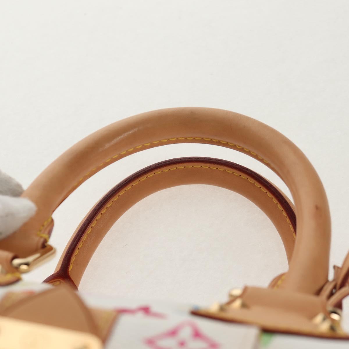 LOUIS VUITTON Monogram Multicolor Speedy 30 Hand Bag White M92643 Auth BA7743SV