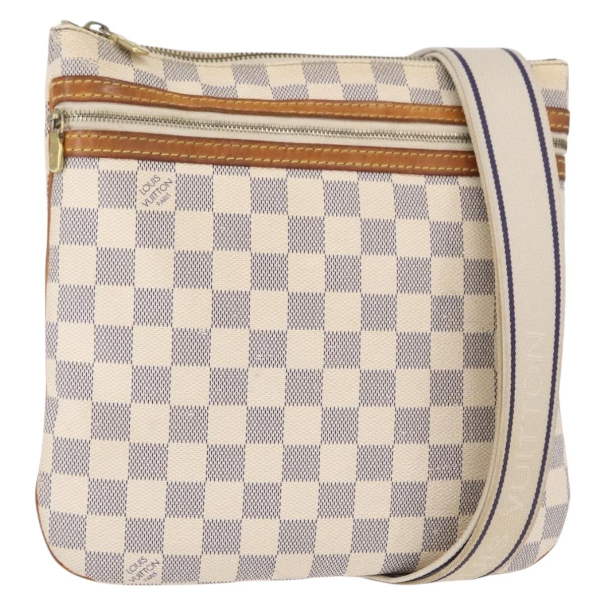 LOUIS VUITTON Damier Azur Pochette Bosphore Shoulder Bag N51112 LV Auth BA7745