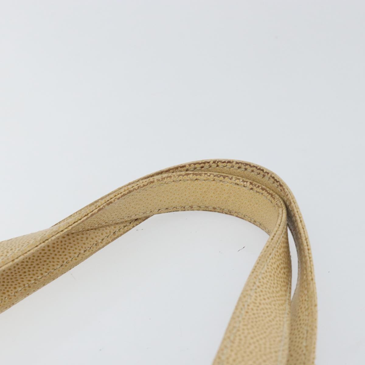 CHANEL Tote Bag Caviar Skin Beige Gold CC Auth BA7755