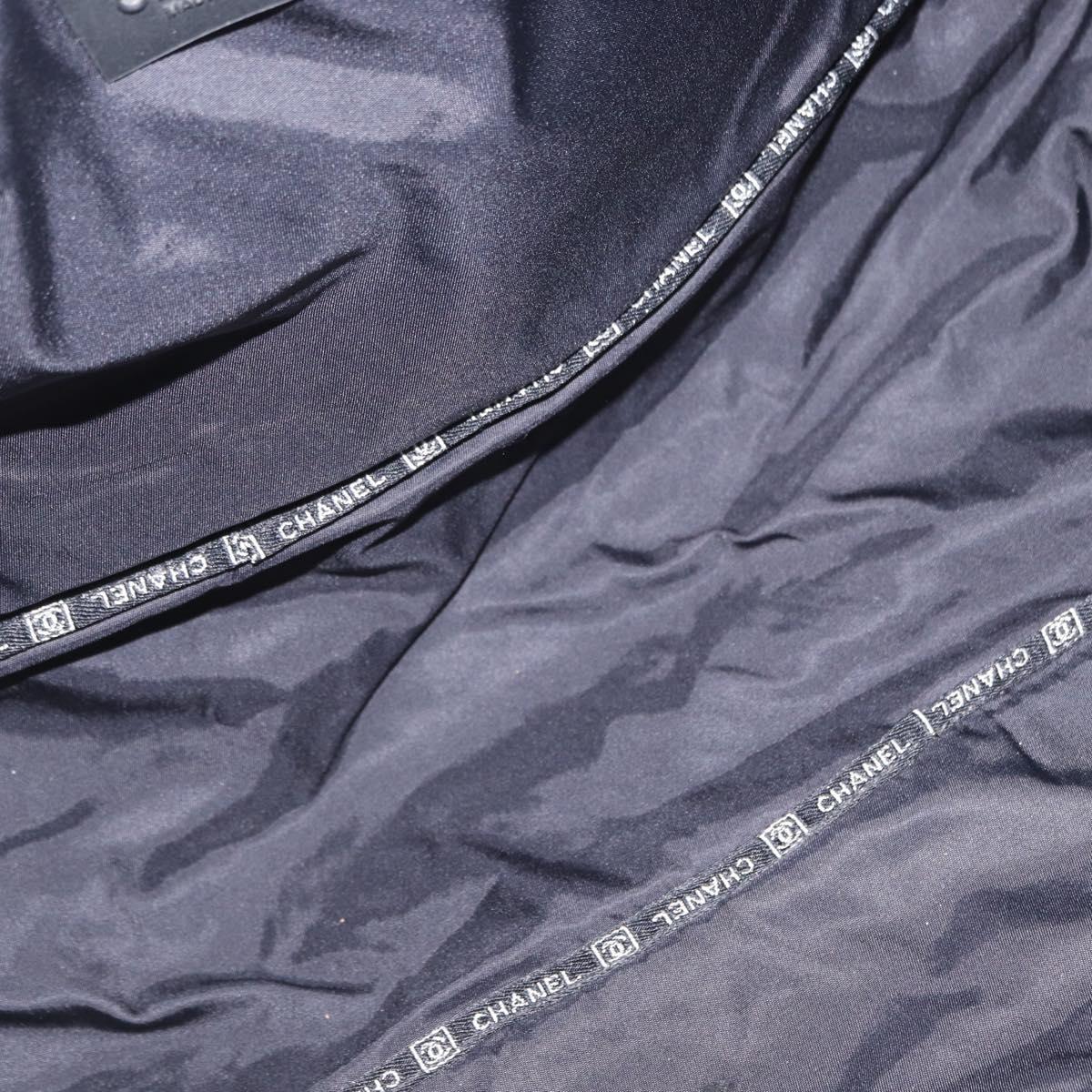 CHANEL Sports Line Boston Bag Nylon Silver CC Auth BA7758