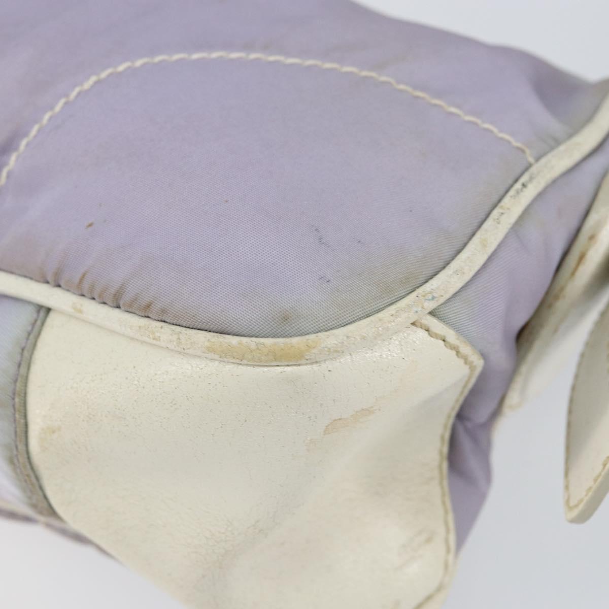 PRADA Shoulder Bag Nylon Purple Silver Auth BA7767