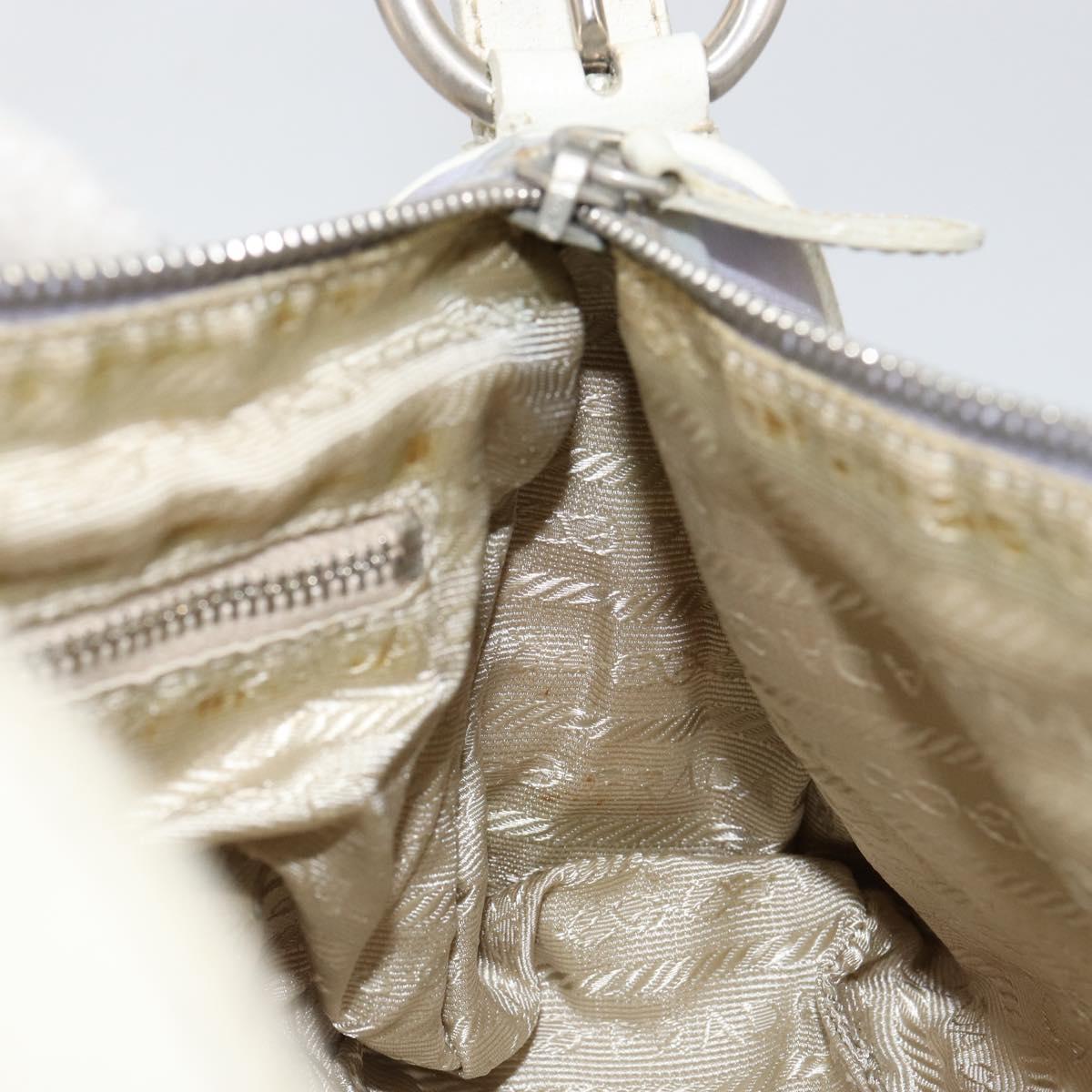 PRADA Shoulder Bag Nylon Purple Silver Auth BA7767