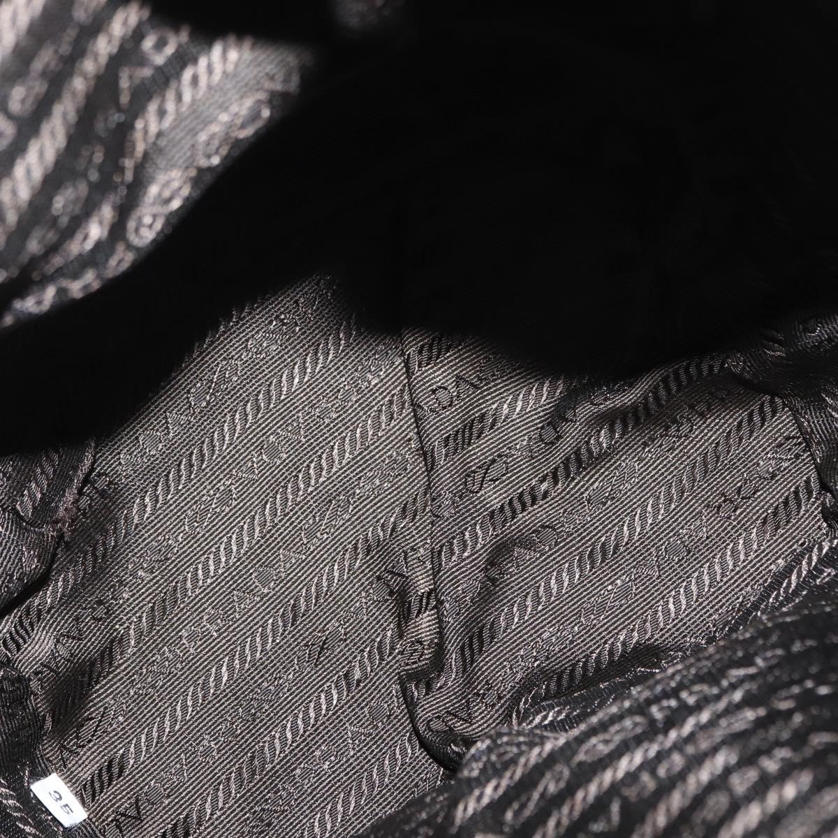 PRADA Backpack Nylon Khaki Silver Auth BA7769