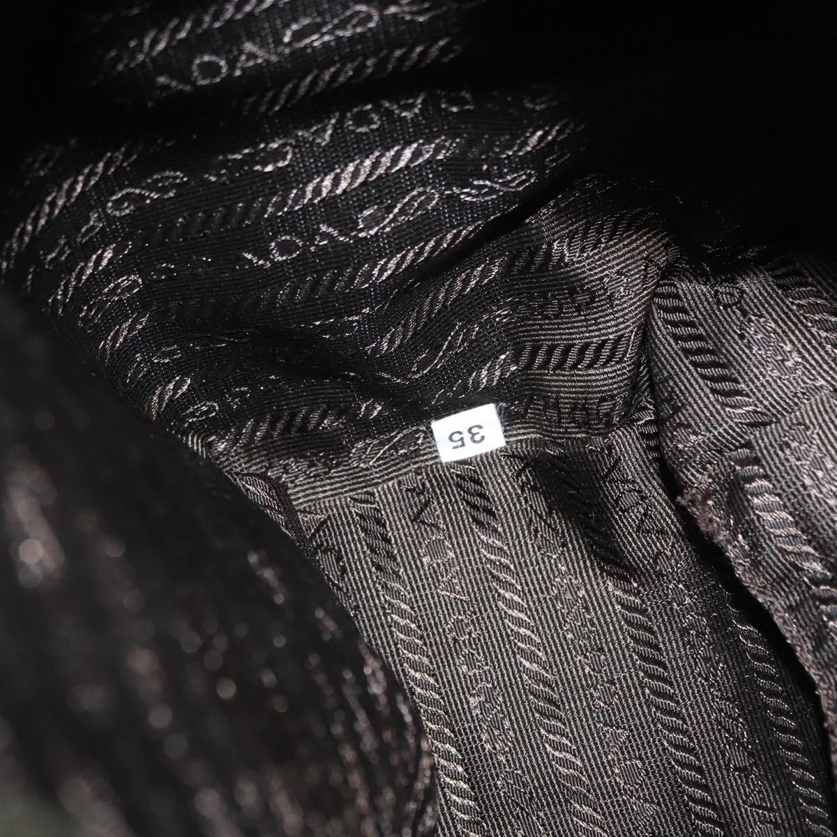 PRADA Backpack Nylon Khaki Silver Auth BA7769