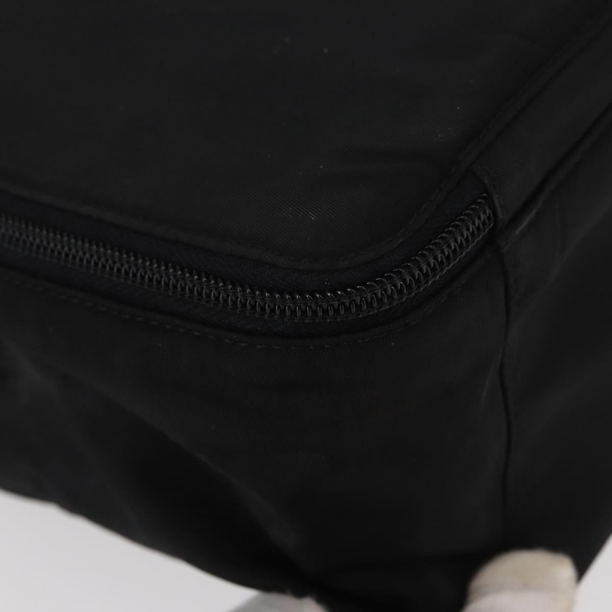 PRADA Hand Bag Nylon Black Silver Auth BA7771