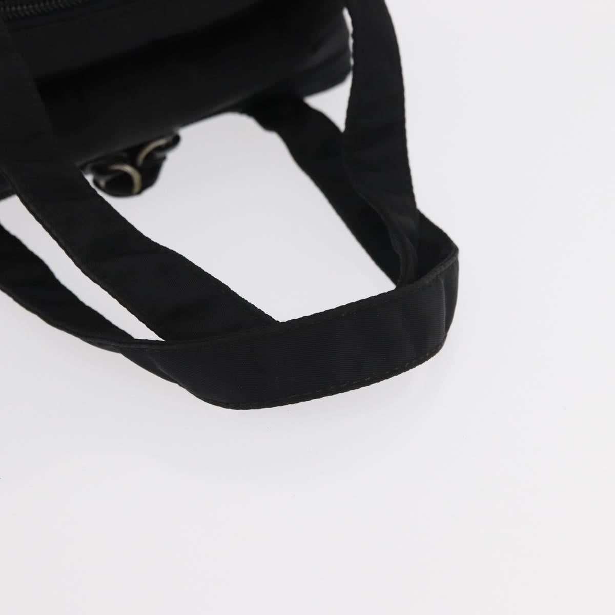 PRADA Hand Bag Nylon Black Silver Auth BA7771