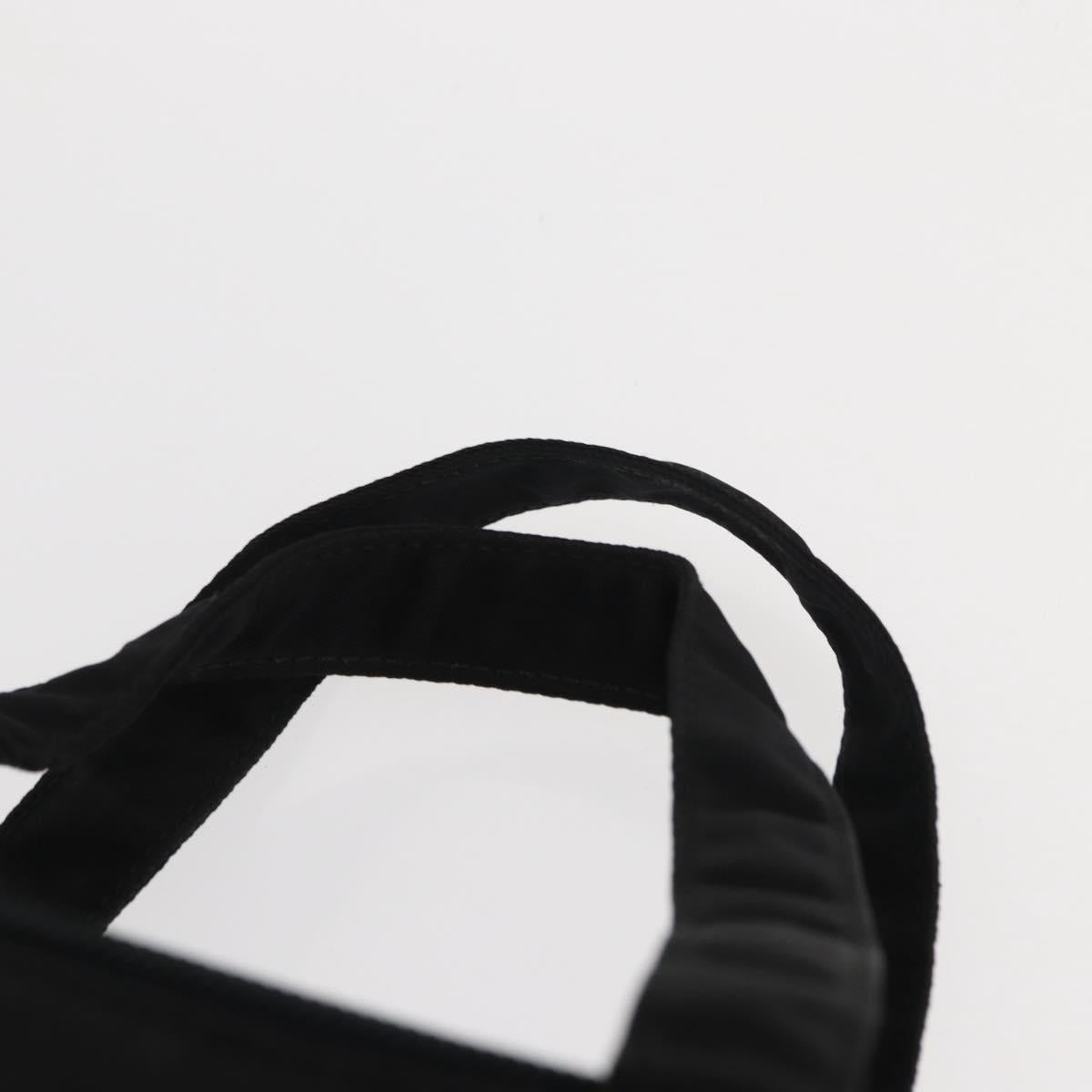 PRADA Hand Bag Nylon Black Silver Auth BA7771