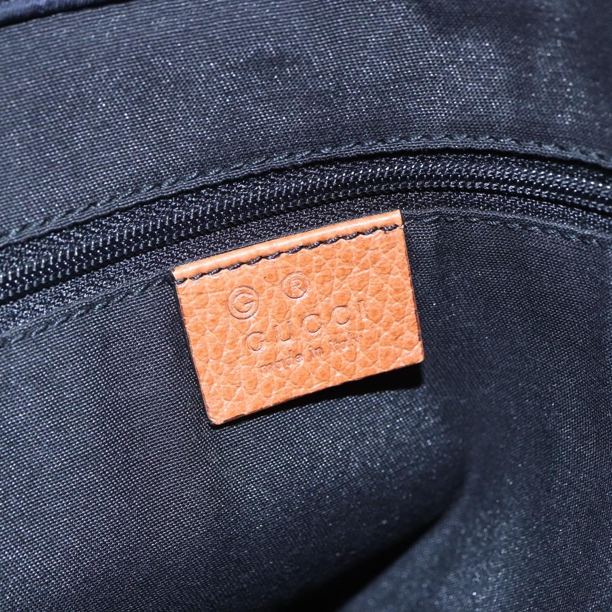 GUCCI GG Canvas Tote Bag Nylon Navy 355732 Auth BA7774