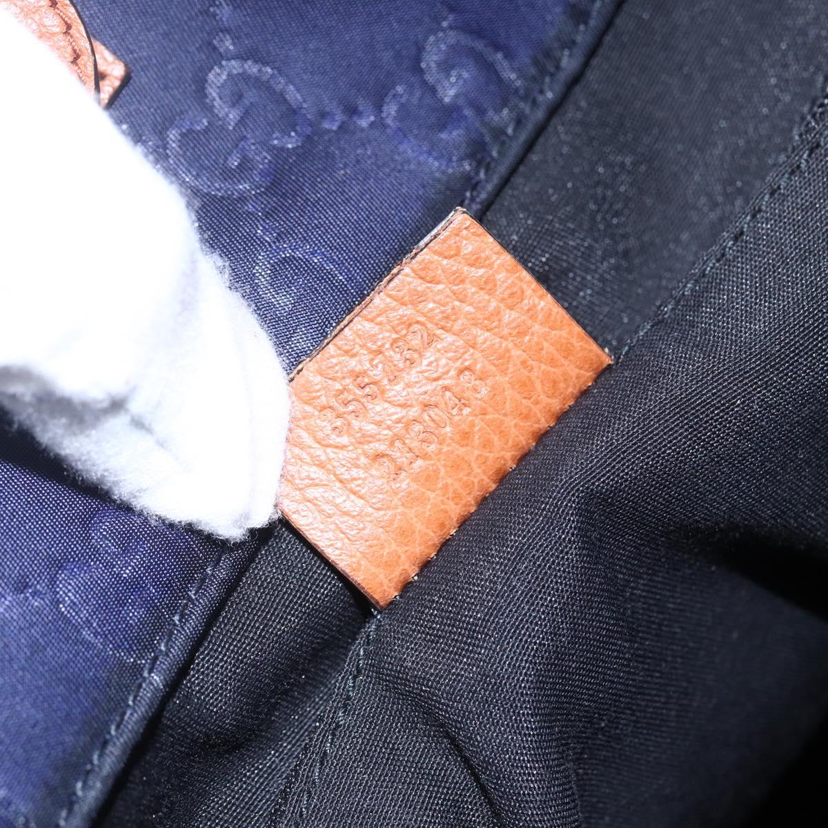 GUCCI GG Canvas Tote Bag Nylon Navy 355732 Auth BA7774