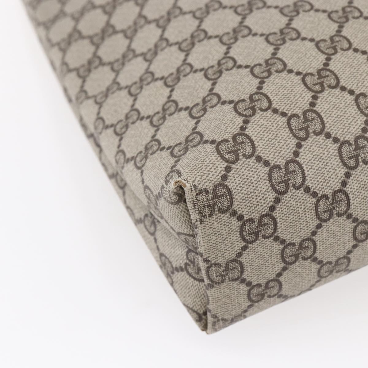 GUCCI GG Supreme Web Sherry Line Tote Bag PVC Beige Red 378 02 003 Auth BA7777