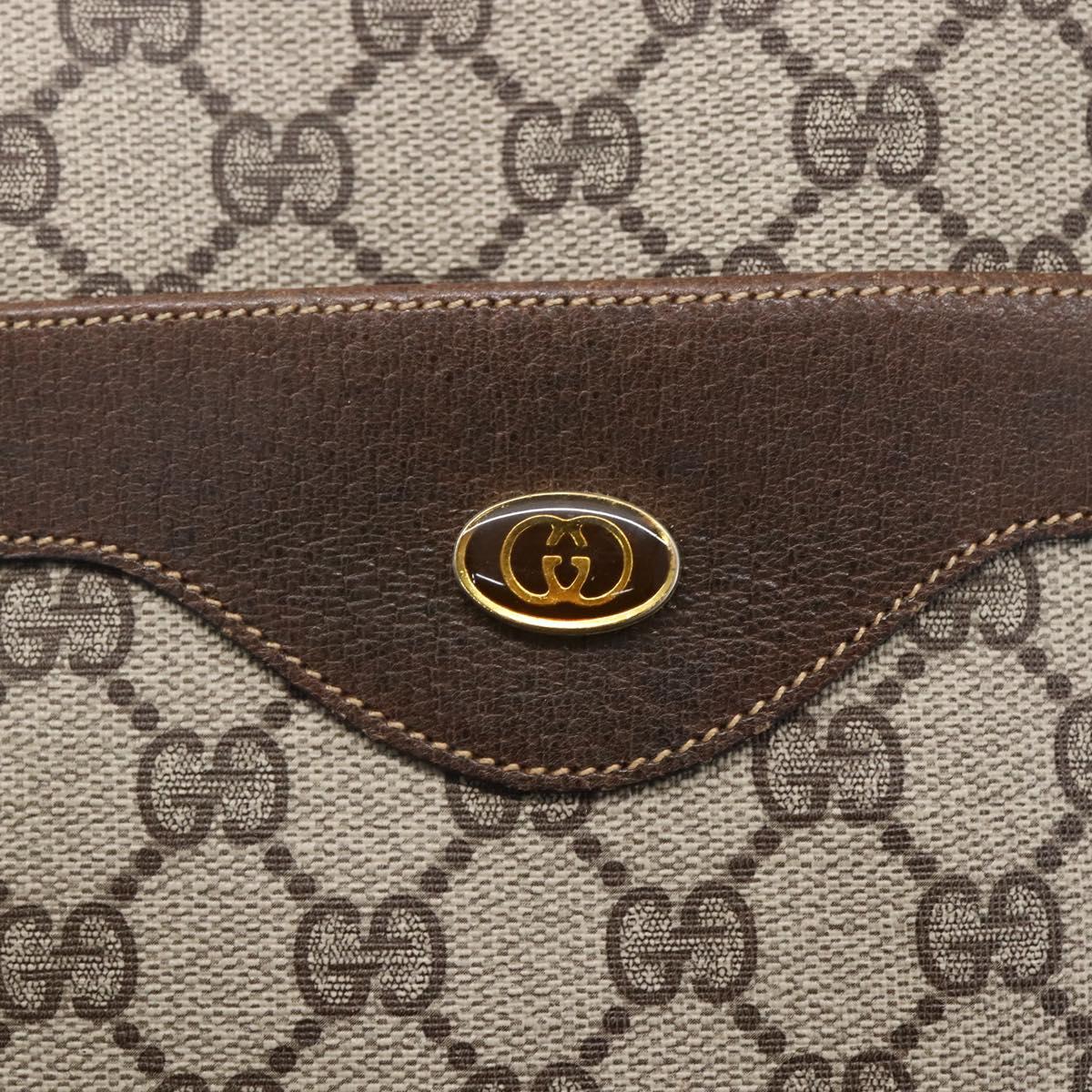 GUCCI GG Supreme Web Sherry Line Tote Bag PVC Beige Red 378 02 003 Auth BA7777