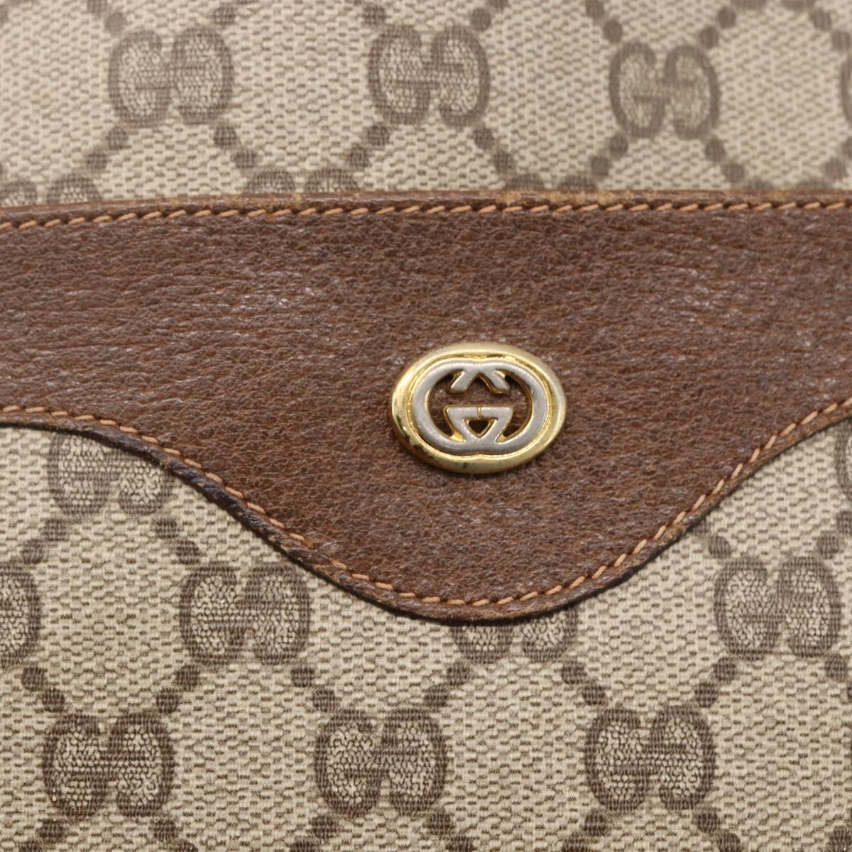 GUCCI GG Supreme Web Sherry Line Tote Bag PVC Beige Red 378 02 003 Auth BA7779