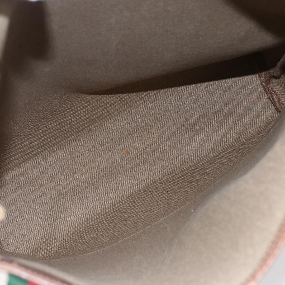 GUCCI GG Supreme Web Sherry Line Tote Bag PVC Beige Red 378 02 003 Auth BA7779