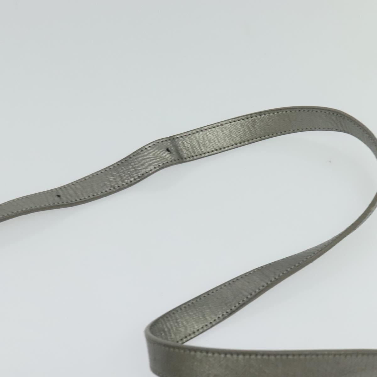 BURBERRY Nova Check Shoulder Bag Canvas Beige Silver Auth BA778