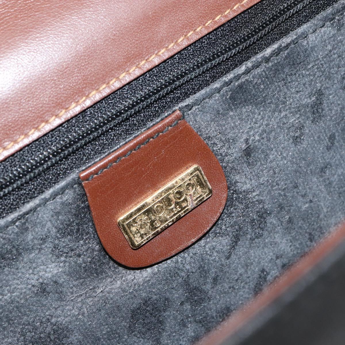 GUCCI Micro GG Supreme Shoulder Bag PVC Black Gold 004 112 0289 Auth BA7784