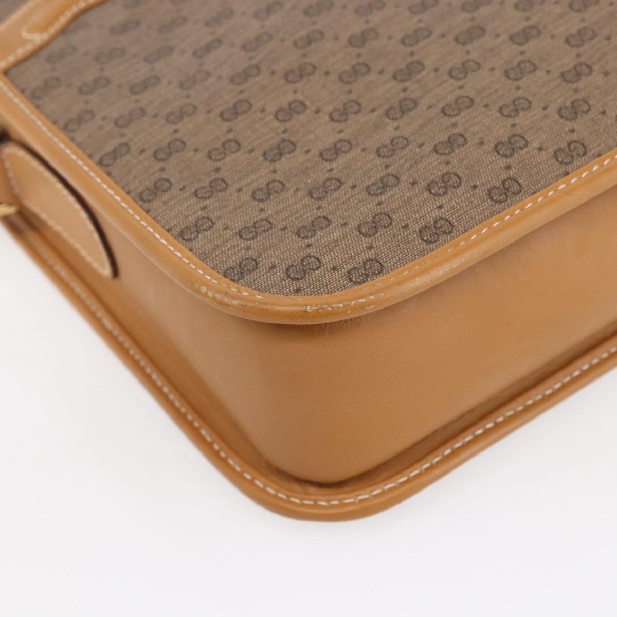 GUCCI Micro GG Supreme Shoulder Bag PVC Beige Gold 001 256 1308 Auth BA7785