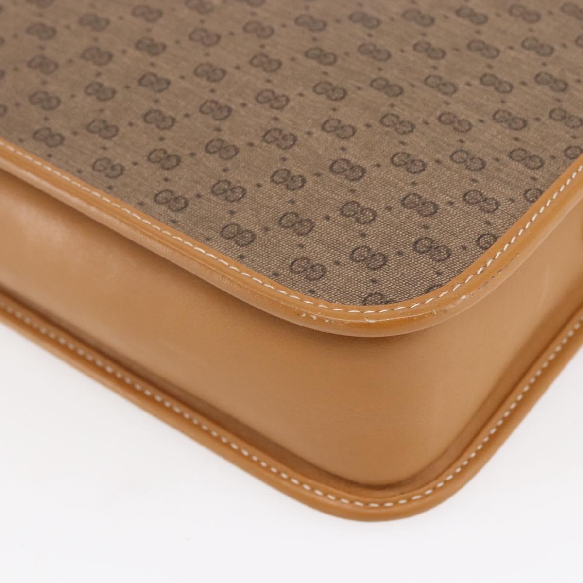 GUCCI Micro GG Supreme Shoulder Bag PVC Beige Gold 001 256 1308 Auth BA7785